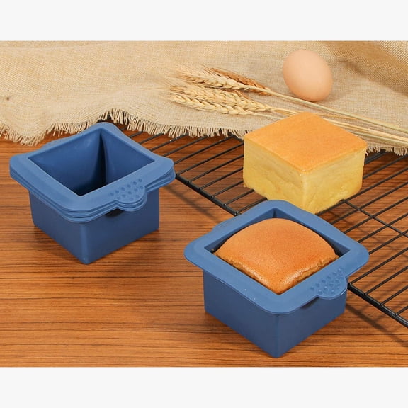 Silicone Square Mold Mini Cake Pan for Individual Portion Baking Molds for Pastry, Ice Cube, Jelly, Soap, Candle, Pack of 4