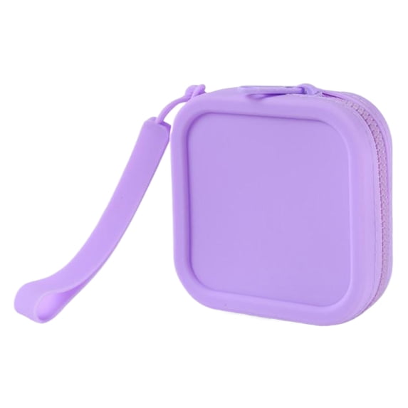Silicone Square Pouches Small Earphone Bag Small Coin Bag Wallet ...