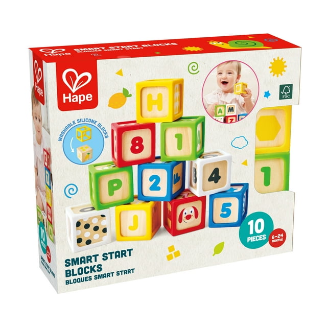 Hape Stacking ABC/123 Blocks Learning and Education Infant Toy Stack ...