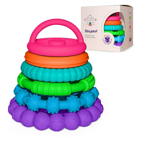 Silicone Stacking Rings Baby Toy | Soft Silicone Baby Stacking Teething Toys | Interactive and Fun Stacking Rings | Teeth Soothing Developmental Stacking Ring Toys for Babies Boy, Girl, Multicolor
