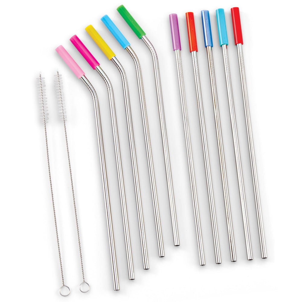 Silicone Stainless Steel Straws