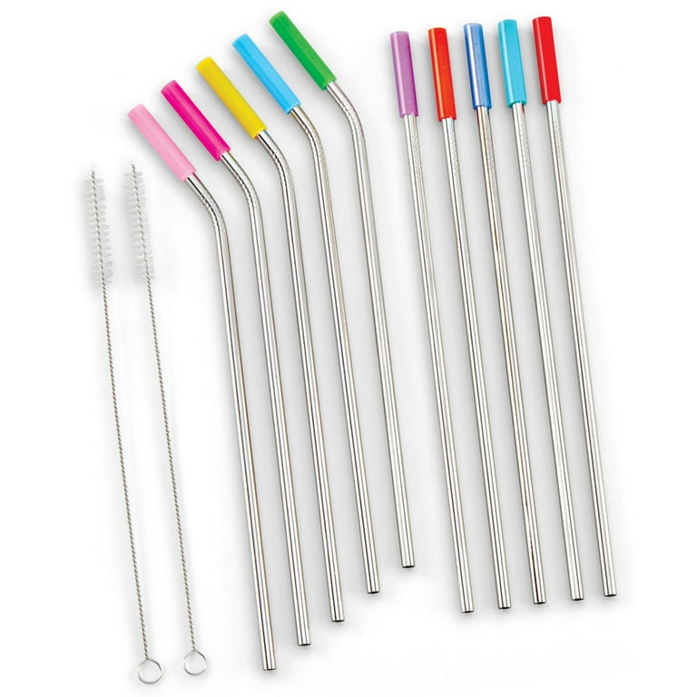  Anti Wrinkle Straw, Clear Reusable Glass Straws with Cleaning  Brush - Eco-Friendly Alternative to Plastic, 1 of Glass Straw + 1 Cleaning  Brush : Home & Kitchen