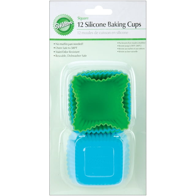 Silicone Standard Baking CupsSquare 12/Pkg