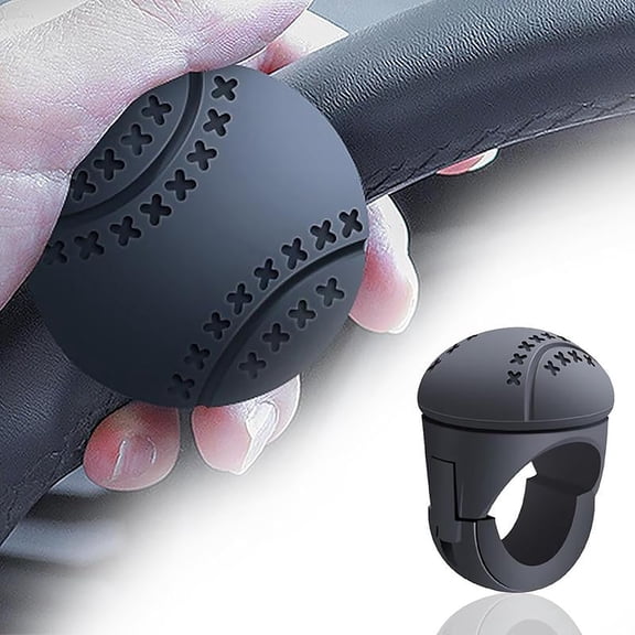 Silicone Steering Wheel Spinner Knob, Universal One-Hand Turning Aid for Cars, Trucks, and Boats, Effort-Saving Power Handle with Metal Bearing and Non- Grip, Easy Clip-On Installation
