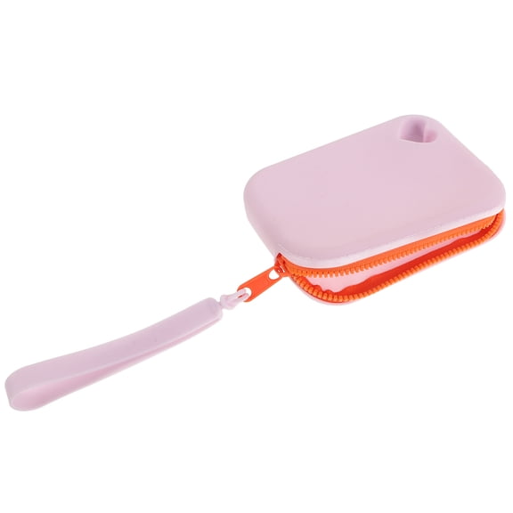 Silicone Storage Bag Key Rings Earphone Lanyard Buds Tote Organizer Travel Lavender