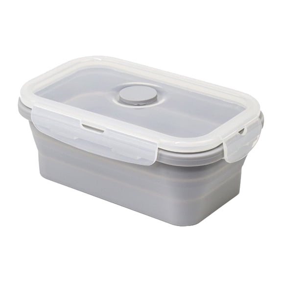 Silicone Storage Containers With Lids Microwave Freezer Saving Design For Kitchen Travel And Meal Prep(350ml, Grey)