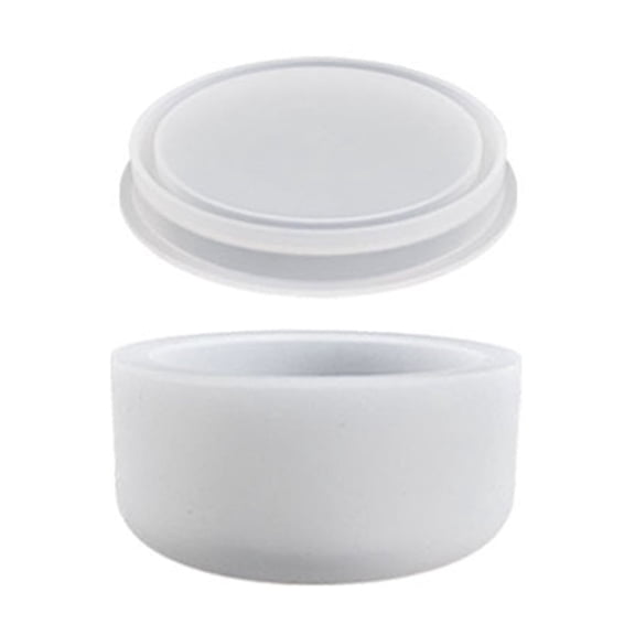 Silicone Storage Jar Mold with Lid Holder Mould Set for Resin, Cement, Concrete, and Plaster Crafts