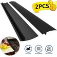 thumbnail image 1 of Silicone Stove Gap Cover, 21" Long & Wide Heat Resistant Gap Filler to Seal Between Stovetop, Counter, Oven - Easy to Clean, 2 Pcs Black, 1 of 10
