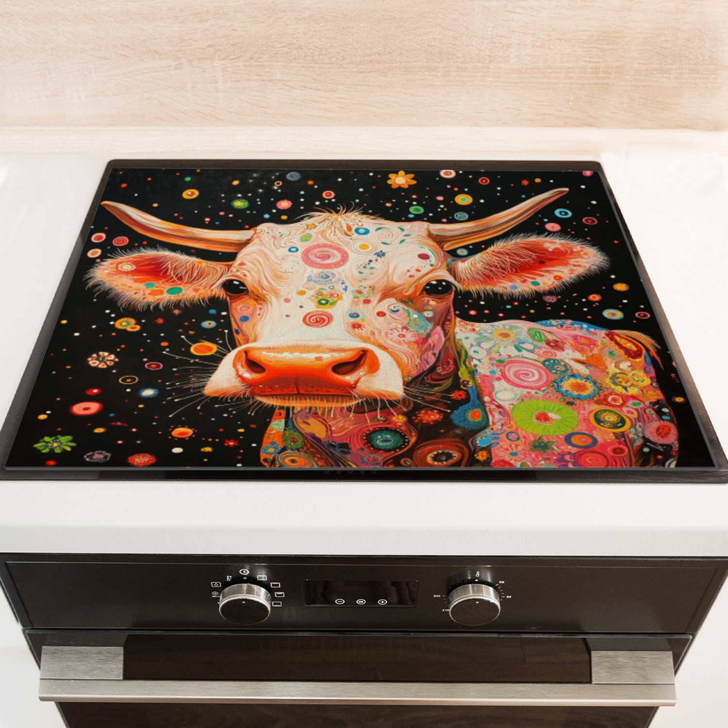 Silicone Stove Mat for Glass Top Stove, Color - Explosion Dairy Cow ...