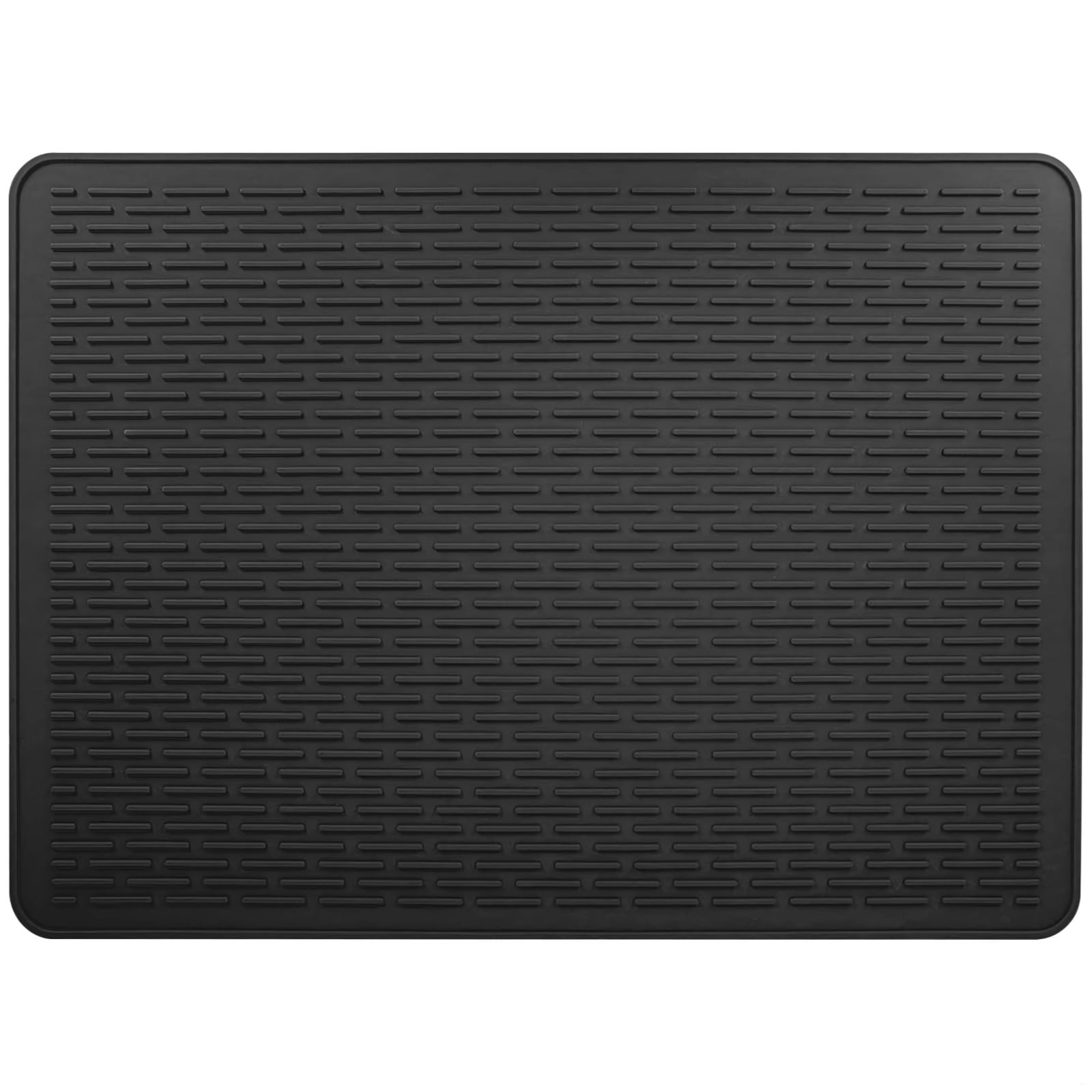 Silicone Stove Top Mat Protector for Electric & Gas Cooktops, Black, Heat-Resistant, Non-Slip Textured, 71 x 50 cm (27.9 x 19.68 in)