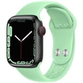 thumbnail image 1 of Silicone Strap for Apple Watch Bands for 44mm 45mm 40mm 41mm 42mm 38mm 45 mm Silicone Bracelet iWatch Bands,Apple Watch Strap Accessories for Series 3 6 5 SE 7 4 2 1 Band, 1 of 8