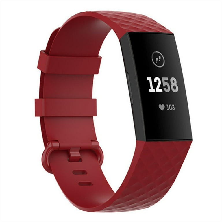 Silicone Strap for Fitbit Charge 4 Bands Replacement Watchbands Charge4 SmartWatch Sport Soft Bracelet Fitbit Charge 3 SE Wristband Red Walmart