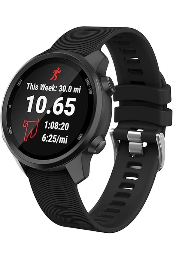 Silicone Strap for Garmin Forerunner 245/645 Music Band, 20mm Replacement Watch Band