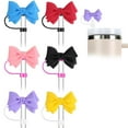 thumbnail image 1 of Silicone Straw Caps for 10mm Caliber Straws, Colorful Butterfly and Bling Flowers Style for Tumbler Cups, 1 of 9