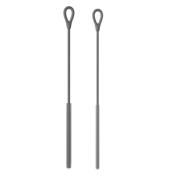 Silicone Straw Cleaner Brush,2 Pack Reusable Extra Long Straw Brush,2025 New Extra Long Soft Silicone Brush Tool Pipe Brushs,Straw Cleaning Brush with Non-Slip Handle for Tumbler,Glass Straws