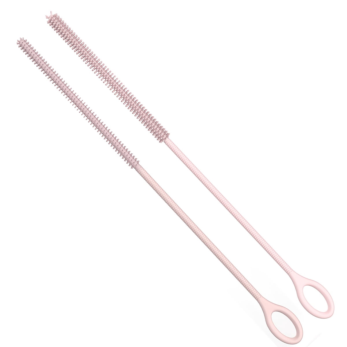 Silicone Straw Cleaning Brush | Extra-Long Slim Brush Head, Designed for Narrow Tubes, Easily Reaches into Lid Straws/ Bottle Straws/Thermos Cups, Food-Grade Flexible for Thorough Stain Removal