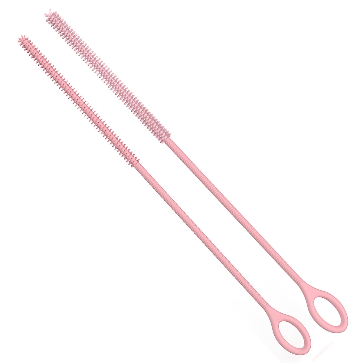 Silicone Straw Cleaning Brush | Extra-Long Slim Brush Head, Designed for Narrow Tubes, Easily Reaches into Lid Straws/ Bottle Straws/Thermos Cups, Food-Grade Flexible for Thorough Stain Removal