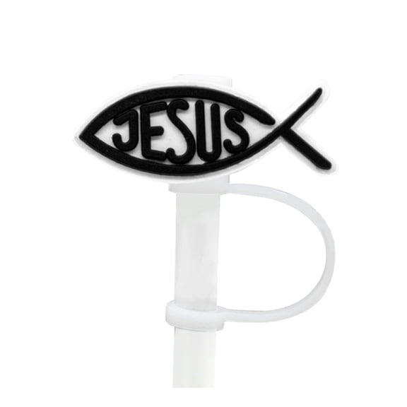 Silicone Straw Cover Biblical Christmas Design Seal Leak Proof Fit 8.0mm Straw Lightweight Reusable