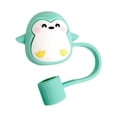 thumbnail image 1 of Silicone Straw Cover Cap, Reusable Dustproof Drinking Straw Topper, Soft Decorative Straw Tip Lid, Protective Accessory for Cups and Tumblers, E, 1 of 3