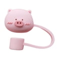 thumbnail image 1 of Silicone Straw Cover Cap, Reusable Dustproof Drinking Straw Topper, Soft Decorative Straw Tip Lid, Protective Accessory for Cups and Tumblers, G, 1 of 3