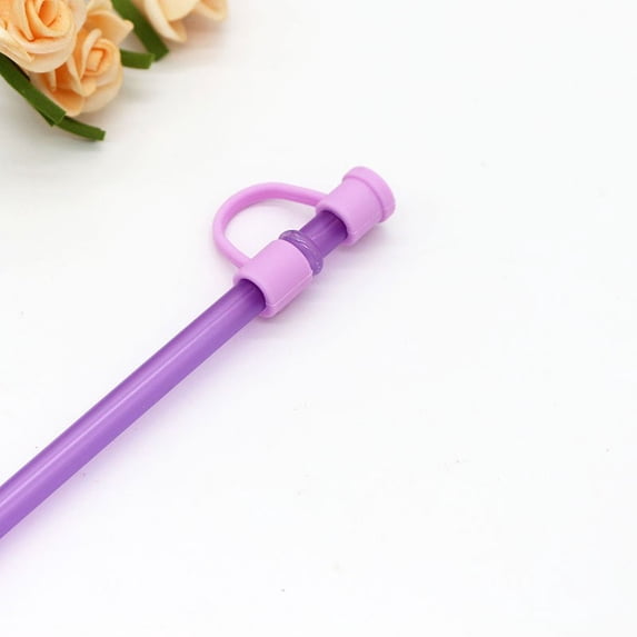 Silicone Straw Cover Set Reusable Drinking Straw Tips Compatible With 6 8mm For Traveling Picnicking Fitness Party Decoration