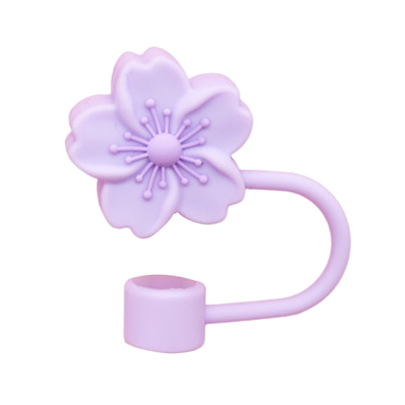 Silicone Straw Silicone Flower Straw Cute Straw Topper for 10mm Diameter Straws Dust-proof Reusable Perfect Party Decor Gift Flower Shaped Straw Cover