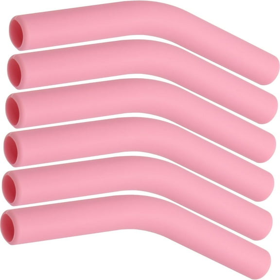 Silicone Straw Tips 6pcs Food Grade Reusable for 8mm Straw