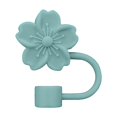 thumbnail image 1 of Silicone Straw Topper for 30 and 40 Oz ,Cute Cherry Blossoms Cover Cap,Splash Proof Topper,Reusable Straw Cap Cover,10mm Drinking Covers,Green - One Size, 1 of 8