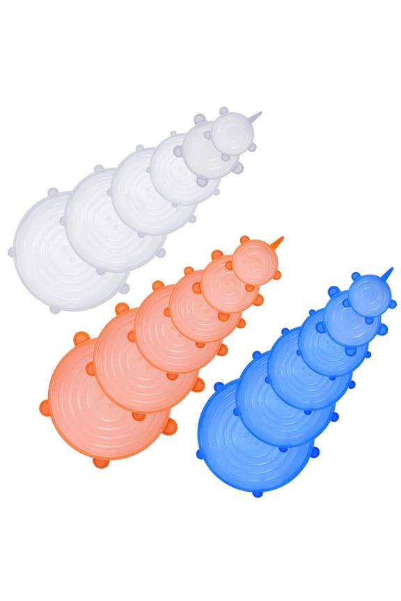 Silicone Stretch Lids,12-Pack, Reusable, Durable and Expandable To Fit Various Size and Shape of Containers