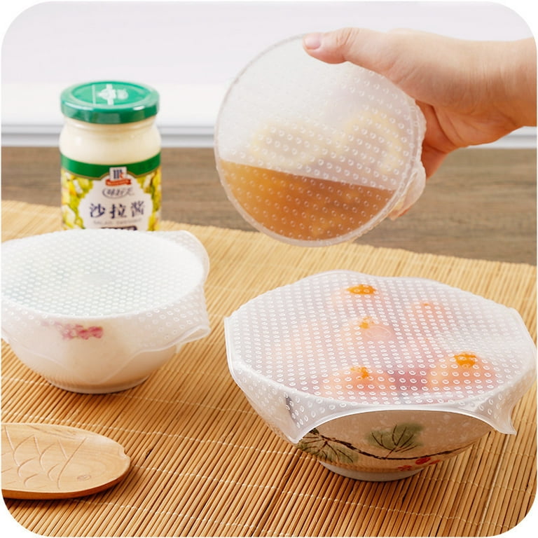 Stretch Silicone Lids 6 Pcs Food Cover, Various Sizes Reusable Food Kitchen  Storage Wraps Cover Keep Food Fresh, BPA Free Stretchable Seal Lids - New