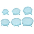 thumbnail image 1 of Silicone Stretch Lids, 3 Set - Reusable Durable Silicone Bowl Covers, Silicone Lids for Bowls and Food Covers (Sky Blue), 1 of 6