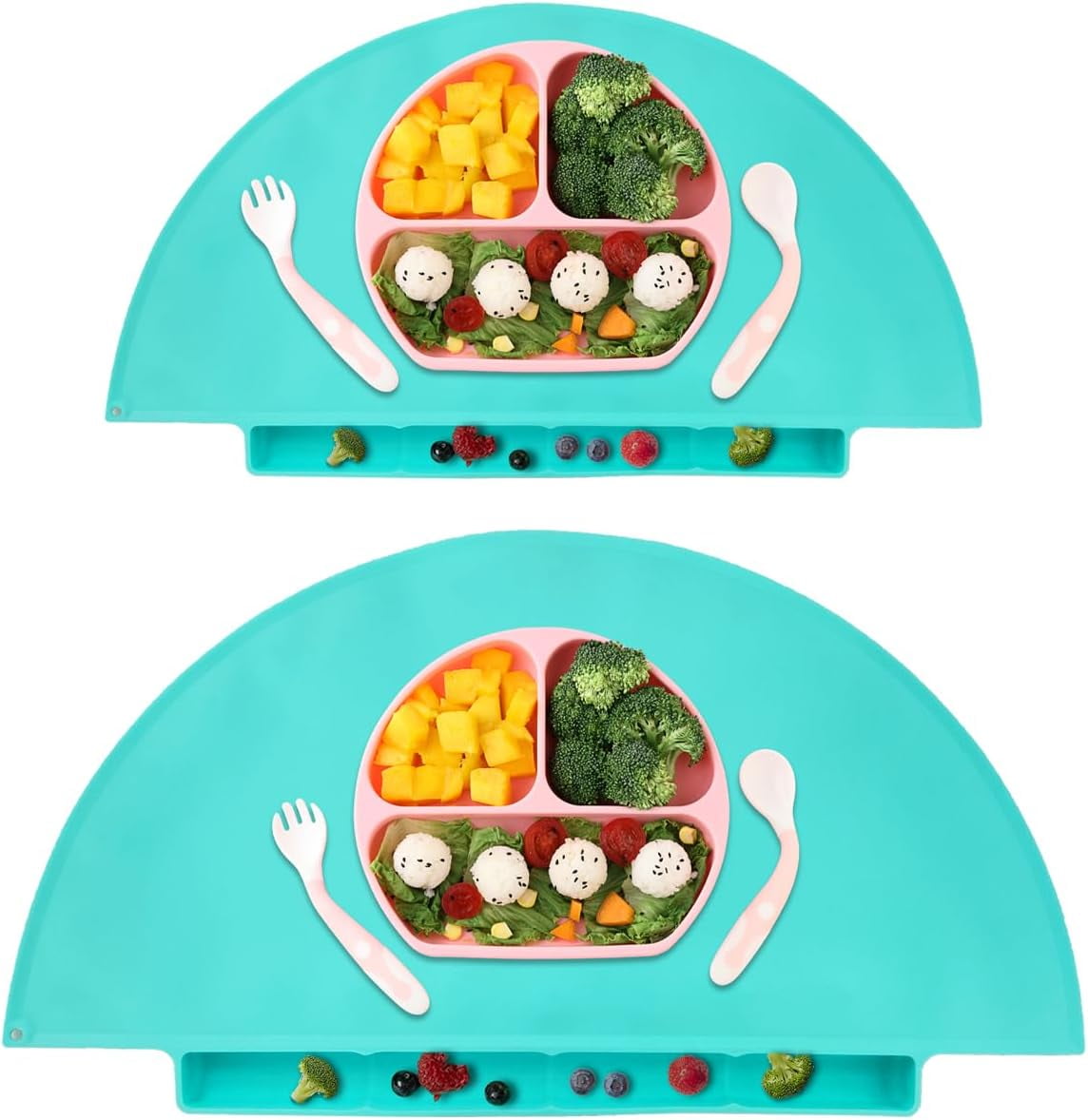 Silicone Suction Placemat for Toddlers NonSlip Kids Placemats for Dining Table BPAFree