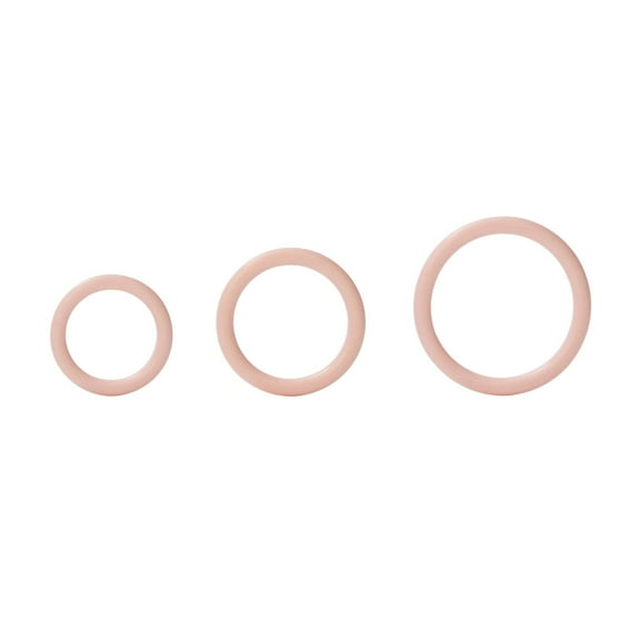 CalExotics Silicone Support 3 Piece Set Rings Penis Ring, Ivory