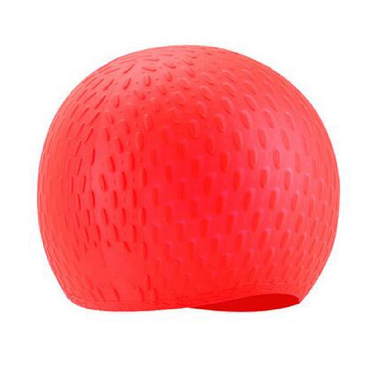 Silicone Swim Cap Bubble Shape to Reduce Warer Drag, Reusable Swimming