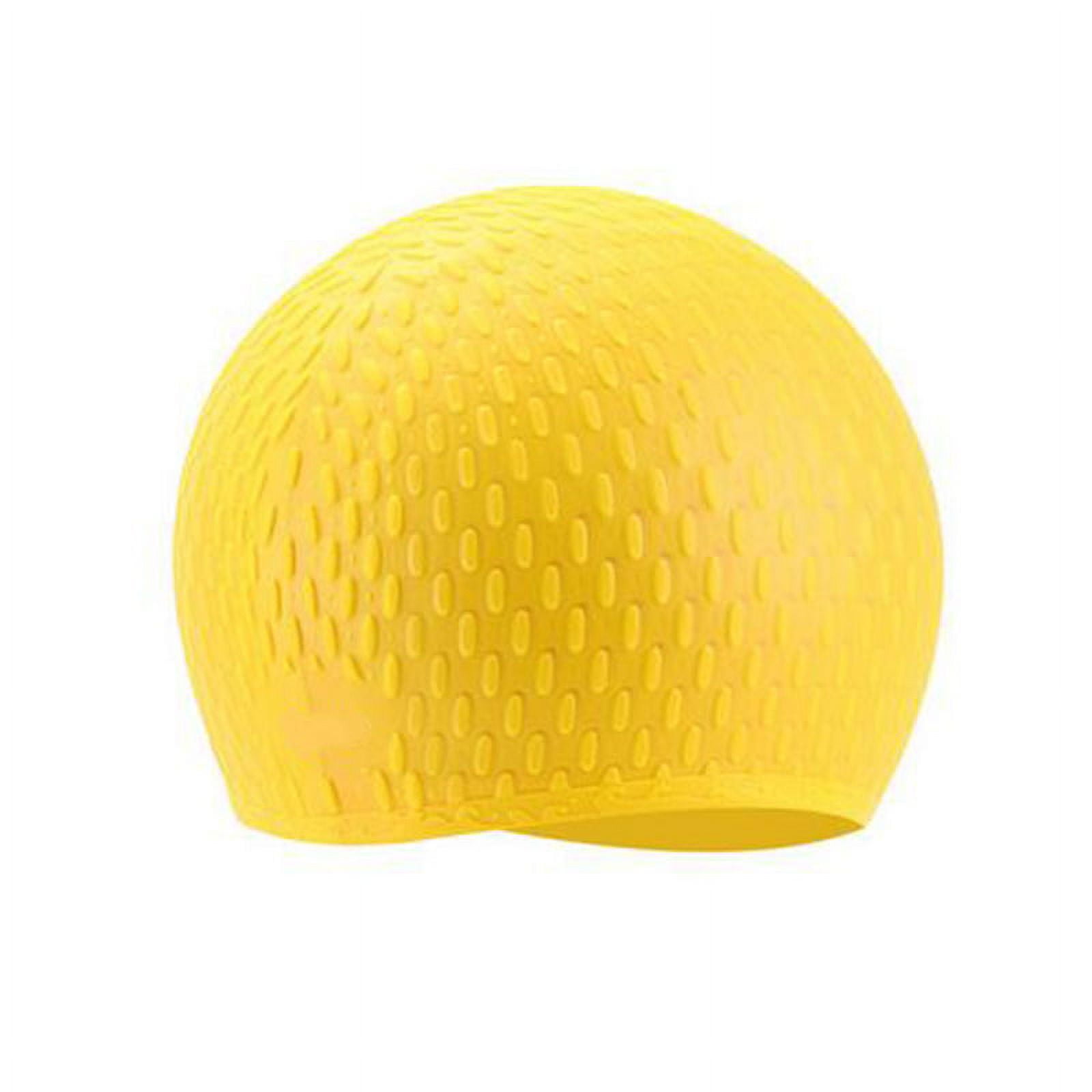 Silicone Swim Cap Bubble Shape to Reduce Warer Drag, Reusable Swimming