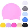 thumbnail image 1 of Silicone Swim Cap for Women & Men, Vibrant Lightweight Swimming, Non-Slip, Easy Wear, Removal, Protects Hair Gray, 1 of 7