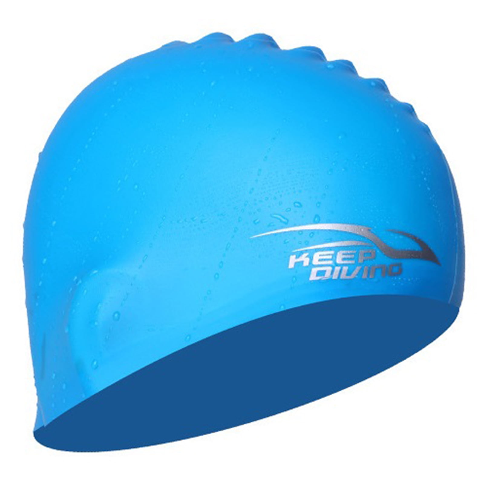 Silicone Swim Cap for Women Men, Waterproof Comfy Bathing Cap Swimming ...