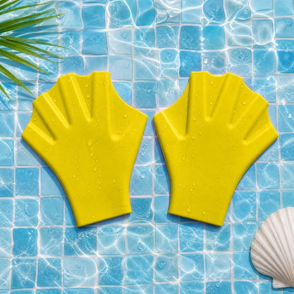 Silicone Swim Hand Fins Training Gloves, Aquatic Swimming Webbed Gloves for Men Women Adult, Water Resistance Swim Aid, Webbed Training Gloves for Pool Swimming