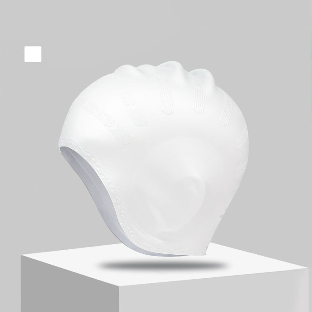 Silicone Swimming Cap Swim cap With Ear Pockets Long Hair For Men