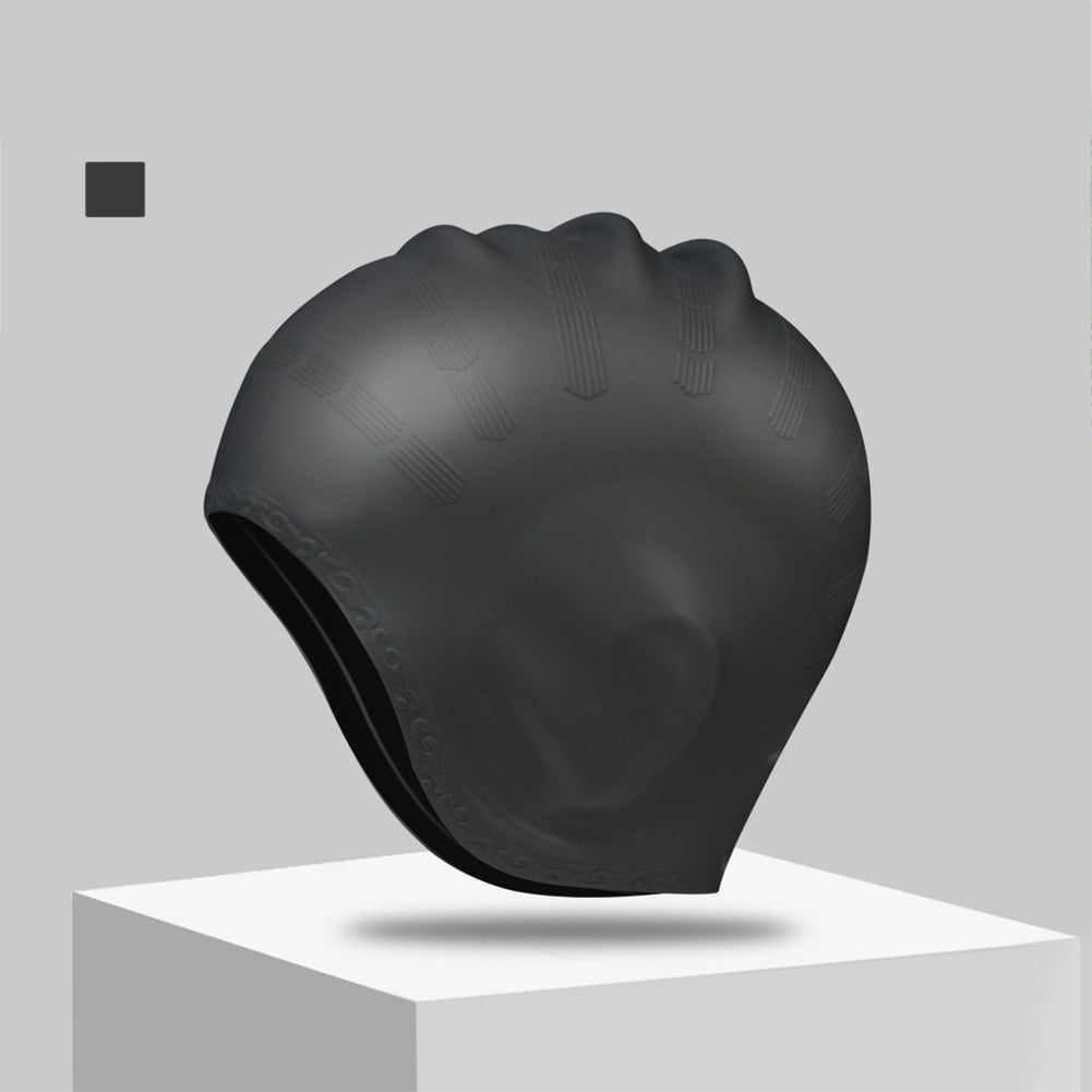 Silicone Swimming Cap Swim Cap With Ear Pockets Long Hair for Men