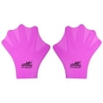 thumbnail image 1 of Silicone Swimming Gloves Webbed Swim Gloves Water Resistance Training Gloves Rose Red 1 Pair, 1 of 6