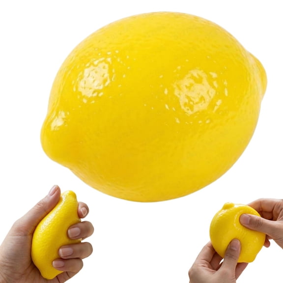 Silicone Taba Squishy Scented Lemon – Lemon Stress Balls Stress Relief Sensory Fidget, Soft & Tacky Squeeze for Teens & Adults, Relaxing Decompression Sensory Gifts (2.34-Inch, 1pc)
