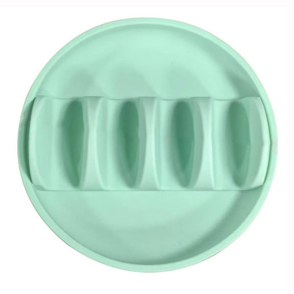 Silicone Taco Holder Plates, 1 Pack Taco Serving Tray with Handle, 25*30cm9.84*11.8" Non-Slip Taco Shell Holders Stand Rack, Reusable Taco Bar Supplies Dishwasher & Microwave Safe,Green