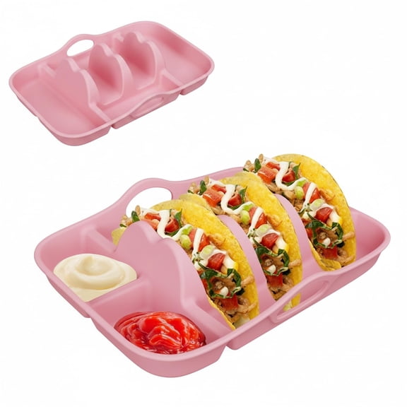 Silicone Taco Holder Stand Upright Serving Tray for Hard & Soft Shells