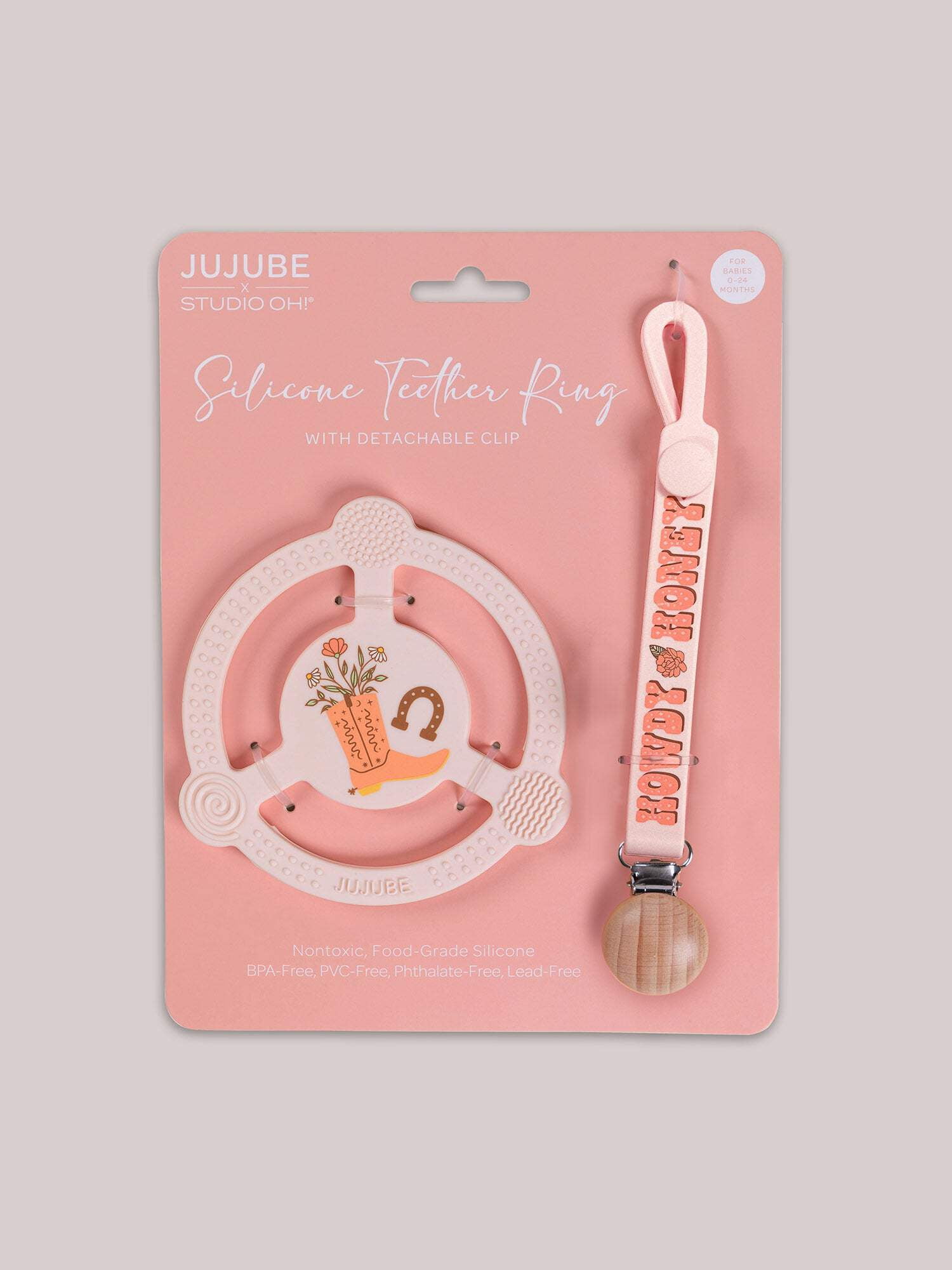 JuJuBe Bloomin Boot Teether Ring with Clip - Walmart.com