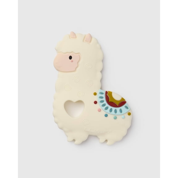 Loulou Lollipop Silicone Teether for Babies and Toddlers, Llama Shape, Dishwasher and Freezer Safe