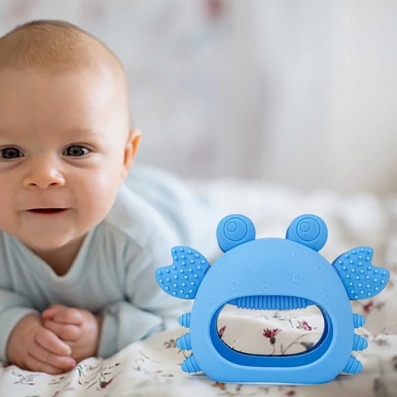 Silicone Teething Hand Aid Thumb Diversion Chew Toy Boilable Gum Comfort Tool Teething Entertainment Early Education Toys 4.5"X3.2"X1.9" Birthday Gift