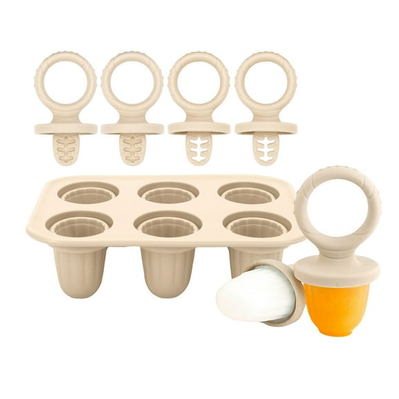 2. 6-Piece Baby Teether Tray Grade Silicone Molds For Treats & Relief, Easy Design