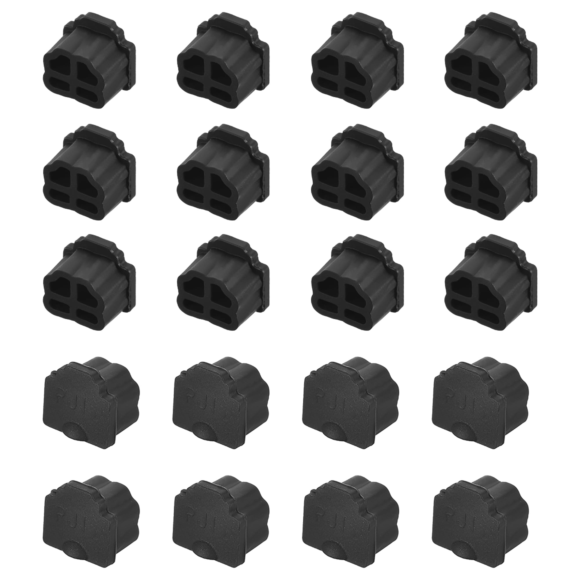 Silicone Telephone Modular Port RJ11 Anti-Dust Stopper Cap Cover Black ...
