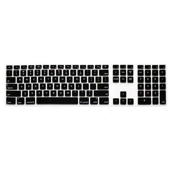 Silicone Thin Keyboard Skin Cover Protector With Numeric Keypad For Black,1pcs x keyboard protective case,Black